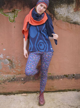 H- Top  Jacqard/blau oder rost/bordeaux