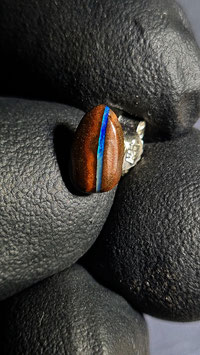Boulder-Opal-Ohrstecker 0868 mit 925er Silberstiftplatte in 925er Stirling-Silber