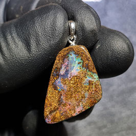 Queensland Boulder Opal 0245  mit 925er Silberöse