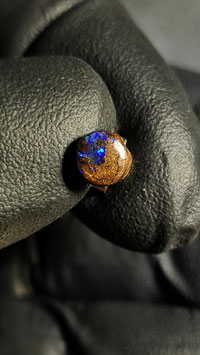 Boulder-Opal-Ohrstecker 0866 mit 925er Silberstiftplatte in 925er Stirling-Silber
