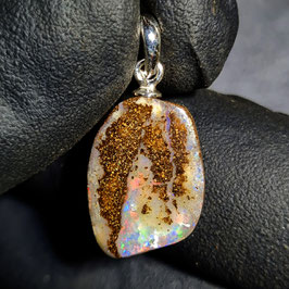 Queensland Boulder Opal 0328 mit 925er Silberöse