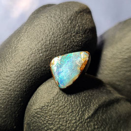 Boulder-Opal-Ohrstecker 0819 Queensland, Australien mit Silberstiftplatte in 925er Stirling-Silber
