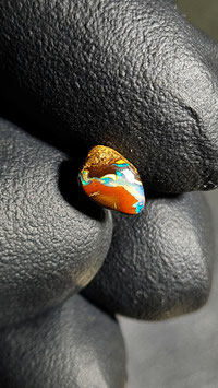 Boulder-Opal-Ohrstecker 0865 mit 925er Silberstiftplatte in 925er Stirling-Silber