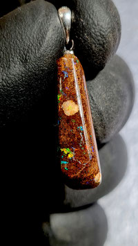 Queensland Boulder Opal 0298 mit 925er Silberöse