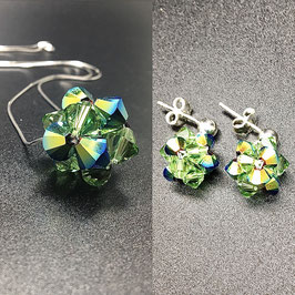 Schmuckset Anhänger mit Kette und Ohrstecker 925 Silber mit SWAROVSKI® ELEMENTS
