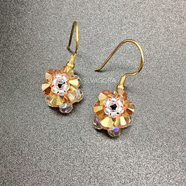 Ohrringe Blume 925 Silber mit SWAROVSKI® ELEMENTS