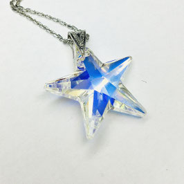 Anhänger Stern aus SWAROVSKI® Kristall und 925 Silberkette