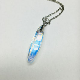Anhänger Ellipse aus SWAROVSKI® Kristall und 925 Silberkette