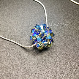 Anhänger "Kugel" aus SWAROVSKI® ELEMENTS mit 925 Silberkette
