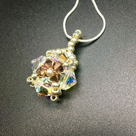 Anhänger mit SWAROVSKI® ELEMENTS und 925 Silber Schlangenkette
