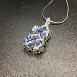 Anhänger mit SWAROVSKI® ELEMENTS und 925 Silber Schlangenkette