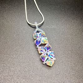 Anhänger aus SWAROVSKI® ELEMENTS mit 925 Silber Schlangenkette