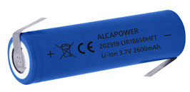 BATTERIA RICARICABILE LITIO  US 18650  con lamelle per saldatura