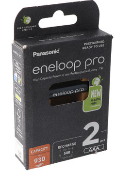 2 BATTERIE MINISTILO AAA RICARICABILI  Ni-MH  930 mAH ENELOOP
