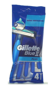 Confezione 4 rasoi usa e getta Blue II Plus  Gillette