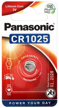 PILE CR1025 3V  PANASONIC