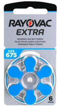 Pile  Rayovac Extra 675 per apparecchi acustici
