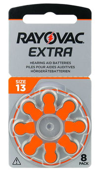 Pile  Rayovac Extra 13  per apparecchi acustici - blister 8 pz