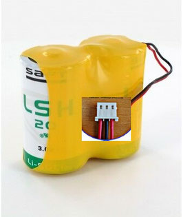 Pacco batterie 2xD SAFT con doppia alimentazione 3,6V + 3,6V  con connettore compatibile   antifurti TECNOALARM