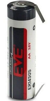PILA  EVE  AA STILO ER14505 14500  LITIO  CON LAMELLE SALDATURA