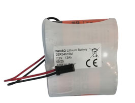 Pacco batterie Litio FANSO ER34615M  2 x D  7,2V  con connettore compatibile  antifurto BEGHELLI
