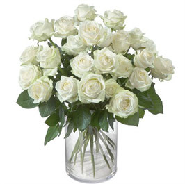 24 Weisse Rosen (bitte telefonisch bestellen)