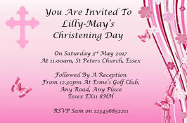 Christening Invite Pink Ref PBC
