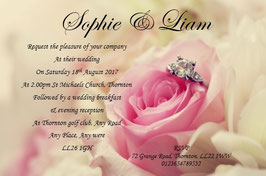 Personalised Wedding Day or Wedding Evening Invites Ref WDPRC