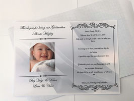 A5 Thank You For being My Godmother keepsake With White Envelope ref G12 from 2 Children