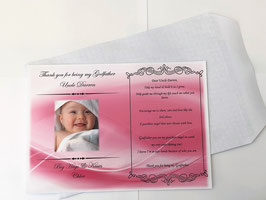 A5 Thank You For being My Godfather keepsake With White Envelope ref G7