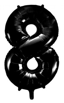 Folienballon 8 schwarz