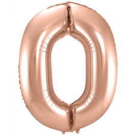 Folienballon 0 rosé-gold