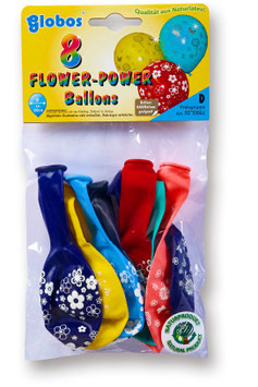 8 Ballons "Flower Power"