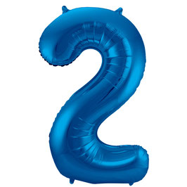 Folienballon 2 blau