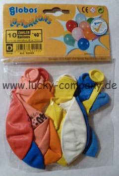 10 Ballons "40"