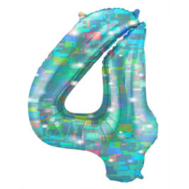 Folienballon 4 Galactic Aqua
