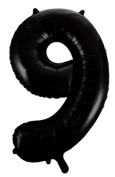 Folienballon 9 schwarz