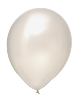Rundballons, weiss perlmutt