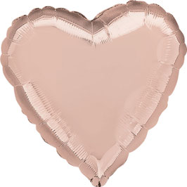 Folienballon Herz rosé-gold