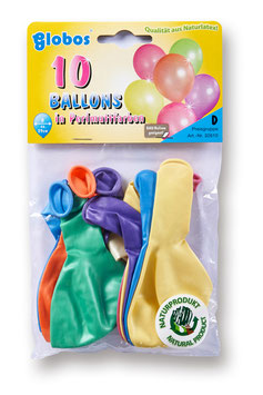 10 Ballons in Perlmutt-Farben