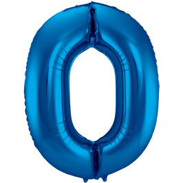 Folienballon 0 blau