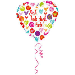 Folienballon ICH HAB DICH LIEB!