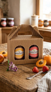 2er Geschenkkarton mit Marmeladen