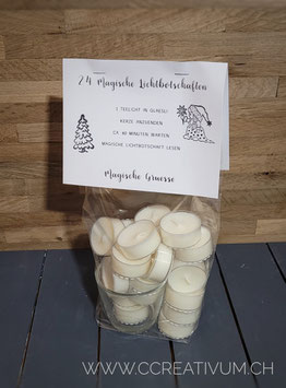 Geschenk-Set Teelichtbotschaft "Adventskalender"
