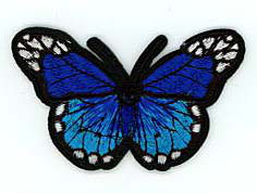 Flick aufnäher Schmetterling Türkis