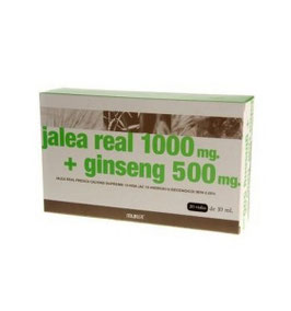 JALEA REAL 1000MG+ 500 MG GINSENG 20 VIALES 10ML