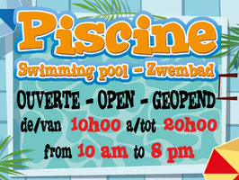 Panneau horaires piscine