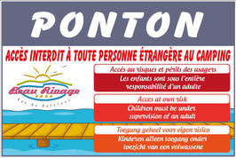 Panneau Ponton privé avec votre logo