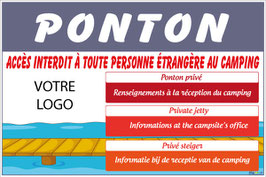 Panneau ponton privé