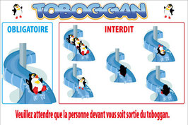 Panneau règlement toboggan